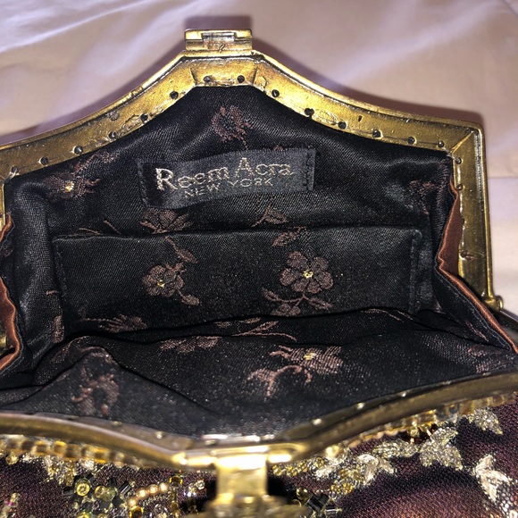 Reem Acra Hand beaded & embroidered evening clutch - Picture 3 of 3